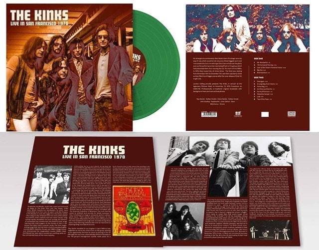 KINKS - LIVE IN SAN FRANCISCO 1970 - NUMBERED EDITION GREEN VINYL