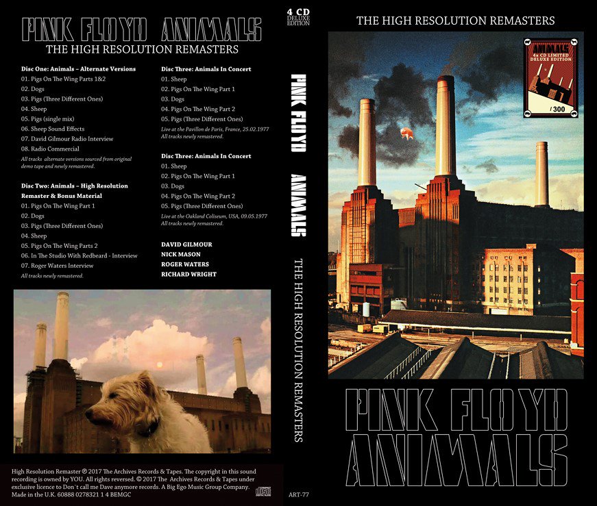 PINK FLOYD - ANIMALS - HIGH RESOLUTION REMASTERS | 7741011201777