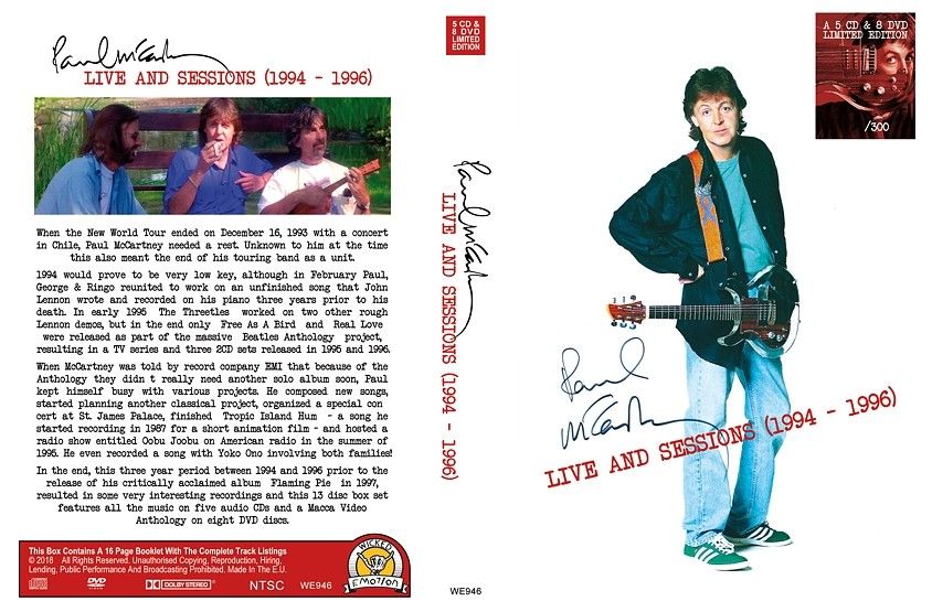 MCCARTNEY PAUL - LIVE END SESSIONS: 1994-96